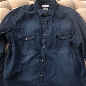 Casual denim button down